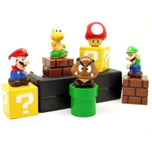 LEIGELE Super Mario Mini Figurer Model Dukke Samlerobjekt Børnelegetøj Fødselsdagskage Toppers Fans Gaver Boligdekoration