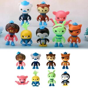 LEIGELE Børnegaver 8 stk/sæt The Octonauts Figures Octo Crew Pack Legesæt Action Figur Dukke Legetøjsindretning