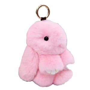 LEIGELE Bunny nøglering Super blød imiteret plys Dejlig kanindukke Plys Rygsæk Dekor Farvet udstoppet kanin vedhæng Børn dukkelegetøj Fødselsdagsgave[GL] Light Pink 15cm