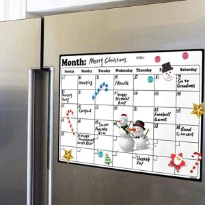 Magnetic Dry Erase Calendar Whiteboard Køleskabsplanlægger