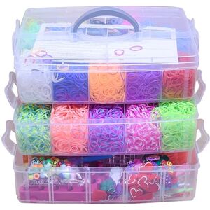 Loom Bands kit 10.000 bands - Lav dine egne armbånd og figurer - Perfet