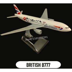 Skala 1:400 Metal Fly Replica Dhl Boeing 757 Airplane Diecast Model Fly Home Office Miniaturelegetøj til børn - Perfet 137.BRITISH B777