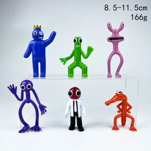 6 stk Rainbow Friends Action Figurer Legetøj Børn Juledukkegaver - Perfet