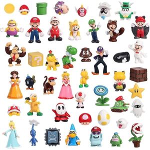 48-pak Super Mario Bros. Mini Figures Dukke Model Ornamenter-Perfet