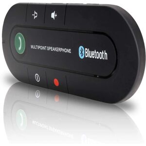 Håndfri bil Bluetooth solskærm Håndfri bilsæt bagpå Kompatibel med Iphone, Samsung til GPS, musik, opkald - Perfet