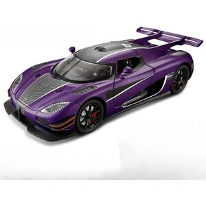 1/24 Sportsvognsmodel Koenigsegg One Alloy Diecast Supercar Legetøjsdør kan åbnes Træk tilbage Dekorativ samling Dreng Fødselsdagsgaver Purple