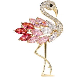 Farverige Flamingo Brocher Diamant Brocher Til Kvinder Krystal Rhinestone Dyr Pins Farverige Diamo