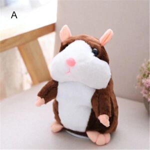 Talking Toy Hamster Imiter Talking Plys Legetøj Gentag Plys Dyelegetøj Sjov til børn BDark Brown