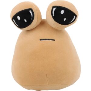 Jettbuying My Pet Alien Pou Plys legetøj diburb Emotion Alien Plys udstoppet Brown 22cm