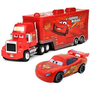 Filmbiler 2 3 Karakterer Lightning Mcqueen & The King & Chick Hicks & Mack Lastbil Onkel Metal Trykstøbte Legetøjsbiler Køretøjsmodel Til Børn Drenge Gaver