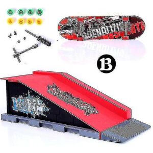 Finger Skateboards Skate Park Ramp Parts Deck Sportsspil til børn B