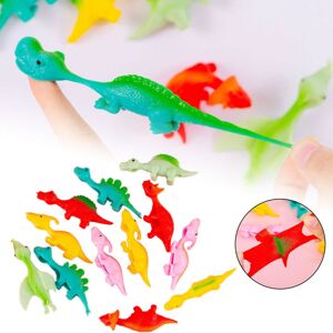 HKWWW Dinosaur gummi flyvende legetøj Katapult legetøj Sjovt gummi svirpende legetøj stretchy spil til dinosaur skole aktivitet fidgets[HK] Multicolor Free Size