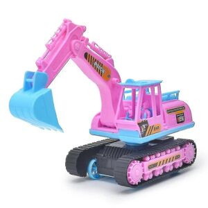HKWWW Stor ingeniørkøretøjsmodel Plastgravemaskine dumper biler Legetøj til børn Drenge udendørs sandspil[HK] pink-B