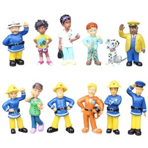 HKWWW 12 stk Fun Fireman Sam Action Figurer Legetøj Mini Figurer Dukker Dekorationer Børn Drenge Gaver[HK]