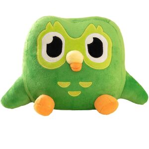 HKWWW Grøn Duolingo Owl Plys Legetøj Duo Plys Duo The Owl Tegnefilm Anime Owl Doll[HK] one size