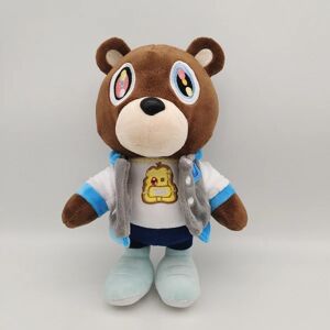 HKWWW Moderigtig Kanye bamse Kanye bamse i samme stil plys legetøjsdukke[HK] 25cm teddy bear