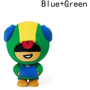 HKWWW Dukke Mobilspil Wilderness Fighting Card Dukke Legetøj Brawl Stars Standing Plys[HK] Blue Green