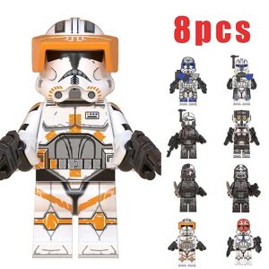 HKWWW 8 stk/sæt Star Wars Minifigur Samlet Mini Byggeklods Legetøj Gaver[HK]