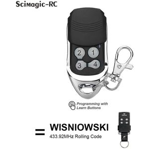 Wisniowski Fjernbetjening 433mhz 4ch Rolling Code Portåbner til garageport 433,92 Pilot Wisniowski Command Controller Nyeste