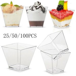 Klare plastik Dessertglaskopper 50pcs