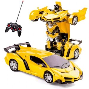 YIXI Forvandlingslegetøj til drengepige 5-7 år, fjernbetjening Deformation Bil Transformationsbil til børn Rc racerbil Robotkøretøjer Legetøj til børn 8-13