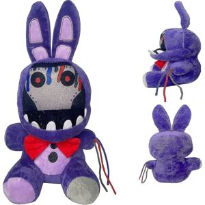 YIXI Visne lilla kanin plyslegetøj, 11 tommer Fnaf sikkerhedsbrud Bonnie Doll, samleobjekt mareridt Freddy plyslegetøj (visnet lilla kanin) (xq)