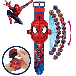 Disney tegnefilm børn ser 3d projektion tegnefilm superhelte Spider-man Iron Man digitale ure børn ser legetøj