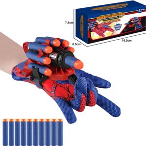 YINFEILI Marvel Spiderman - Super Launcher-handske, gaver til børn med håndledslegetøj Blå