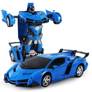 YINFEILI 1:18 Skala 2 i 1 Transformer Rc Robot Bil Fjärrkontro Børnegaver Blå