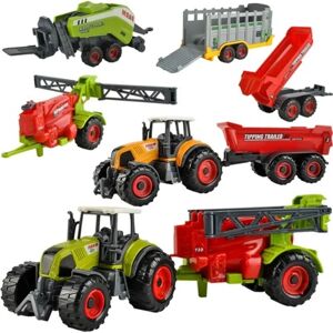 Legetøjsbiler / Landbrugslegetøj - 6 dele