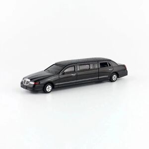 Skala 1:60 Diecast Metal Legetøj Køretøjsmodel Stretch Lincoln Limousine Luksus pædagogisk bilsamling Gave børnedøre kan åbnes black