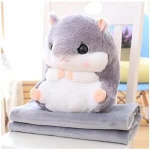 Baby børn plys hamster pude med fleece tæppe tæppe Kawaii Fluffy KLB