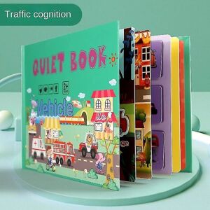 Børneoplysningsklistermærker Stille bog Travl bog Håndlavet materiale Indsæt bog Pædagogisk legetøj-trafikkognition Traffic cognition