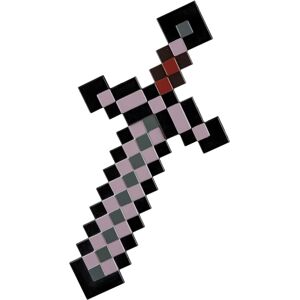 Minecraft Netherite Sword, officielt Minecraft kostumetilbehør til børn, videospilskostume i en størrelse