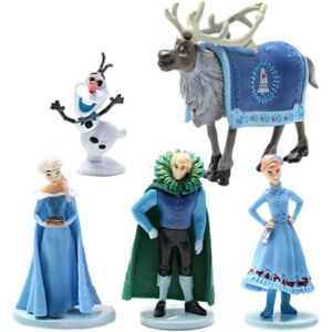 Frozen Cake Topper Figurer Set, Frozen tårtdekorationer til Frozen festtilbehør