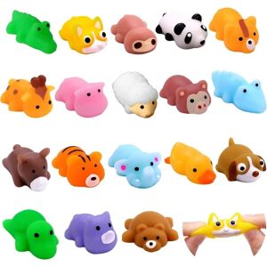 18 st Mochi Squishy Toys - Mini Jungle Animals Squishies - Soft Squeeze Fidget Legetøj - Kawaii Stress Relief - Party Bag Fillers - Födelsedagsfestfavors