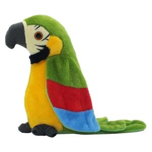 BATTERY Talende papegøje gentager, hvad du siger Plys dyrelegetøj Elektronisk papegøjelegetøj Plyslegetøj papegøjelegetøj Bed