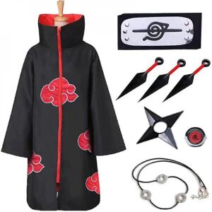 Naruto Akazaki cape anime rollespilsdragt 8 Pieces Set S