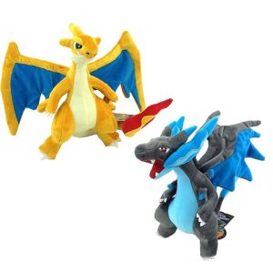2x Mega Charizard X Y Fire Dragon Plys legetøj udstoppet dyr figur 9" EN