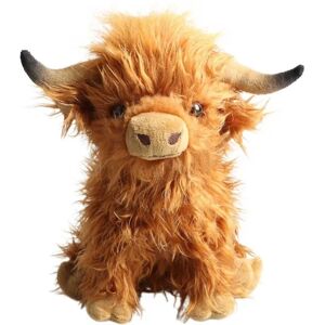 Highland Cow Plys Dukke Plysdyr Blødt Legetøj Skotsk Ko Dukke 25cm-26-1