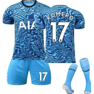 Goodies 22-23 Ny Tottenham Udebanetrøje Fodboldtrøje Voksne Børn Nyeste ROMERO 17 Kids 20(110-120CM)