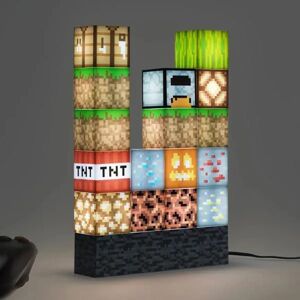 Minecraft Night Light - USB-strømforsyning - Creative Building Block Splejsningslys