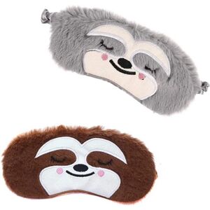 2 stykker Funny Blindfold Fluffy Soft Silke Plys dovendyr Sleep Eye