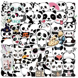 LONGSHU Søde Panda Stickers 50 Stk Seje Æstetiske Stickers til Vand