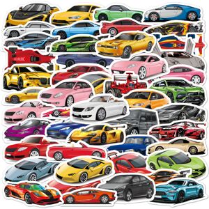 50 Packs Sports Car Racing JDM Stickers Vandflasker Laptop Telefon Motorcykel Com