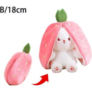 CNMR Bunny Plysch Toy Kanin Bunny Gosedjur Doll Plysch Bunny wit Y strawberry onesize