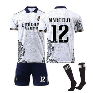 22/23 Ny sæson Dragon Style Real Madrid CF MARCELO No. 12 Kids Jersey Pack H Barn-28
