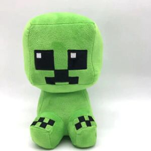 Minecraft Game Figur Sitting Creeper Zombie Børnedukke Plys legetøj respekteras 2 sets