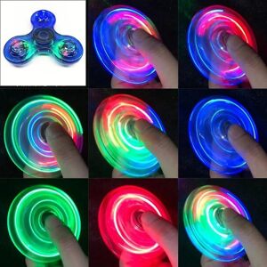 FLOWER LOST LED-lys Fidget Spinner Hand Top Spinner EDC Spiner Finger Stress Relief Legetøj Børn Voksenlegetøj