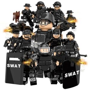 PIKACHU IC SWAT Team Special Forces Weaponry Kids Jigsaw Puzzle DIY Puzzle Block Legetøj (24-pak)